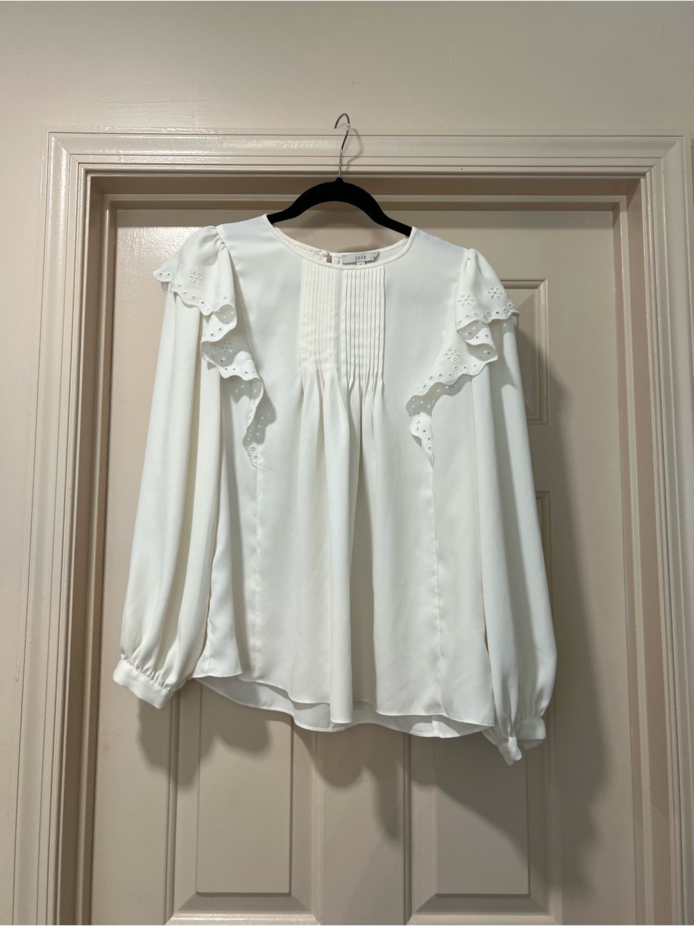 Joie Ruffle Pintuck Blouse